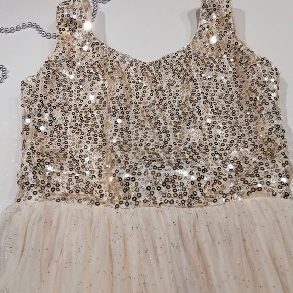 AS U WISH Sparkly Sequin Tulle Cut Out Dress NWOT - Picture 3 of 6